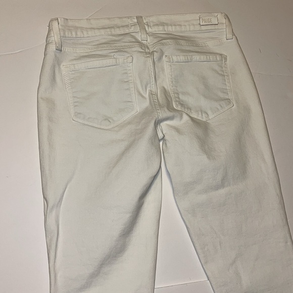 PAIGE “Skyline Ankle Peg” White Cropped Skinny Jeans - Women’s Size 27 - Picture 4 of 8